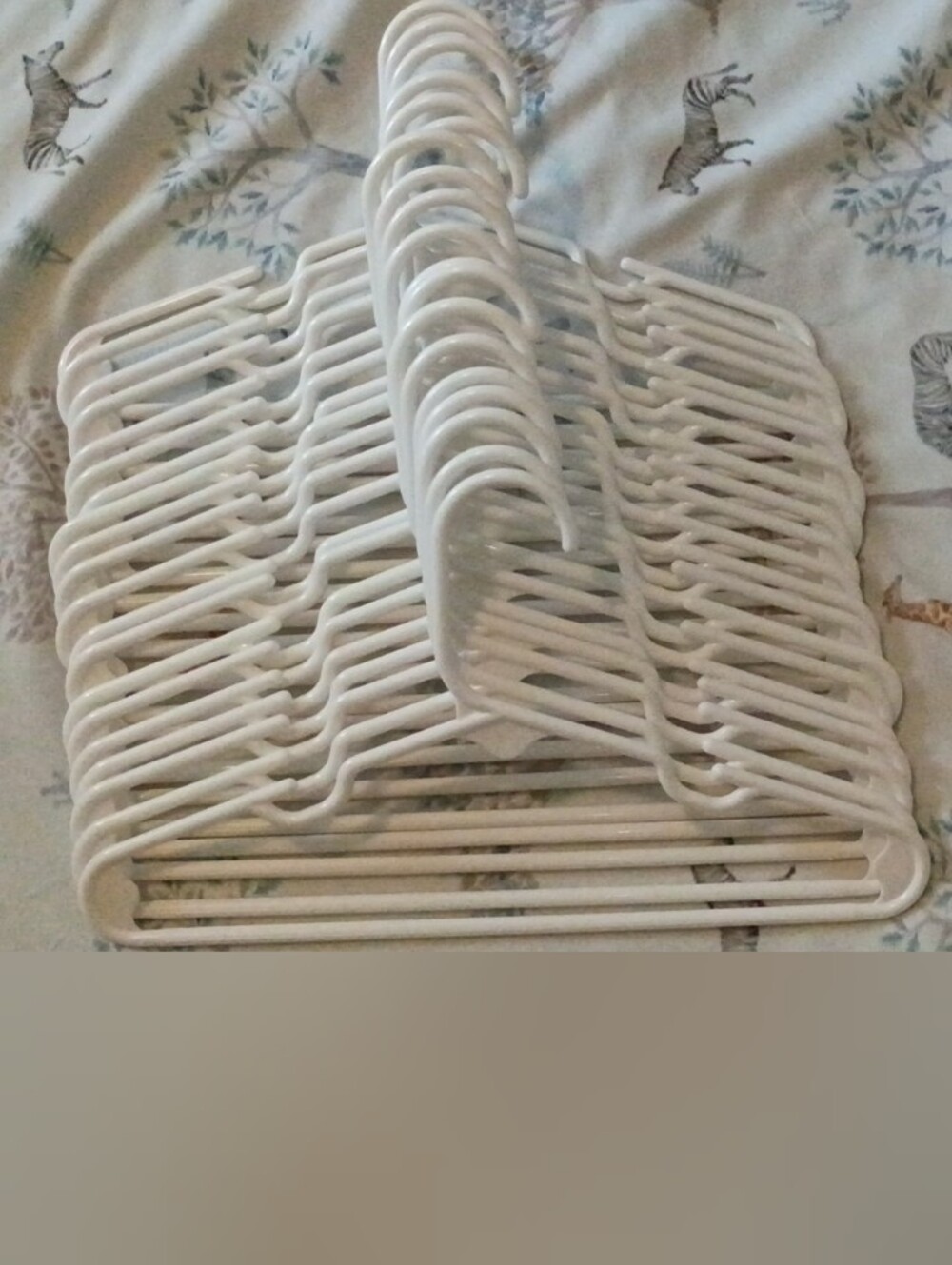White Plastic Baby Hangers- Closet Hangers